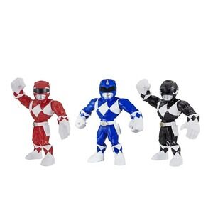 Power Rangers Playskool Heroes Mega Mighties 3-Pack Red Blue Black Ranger